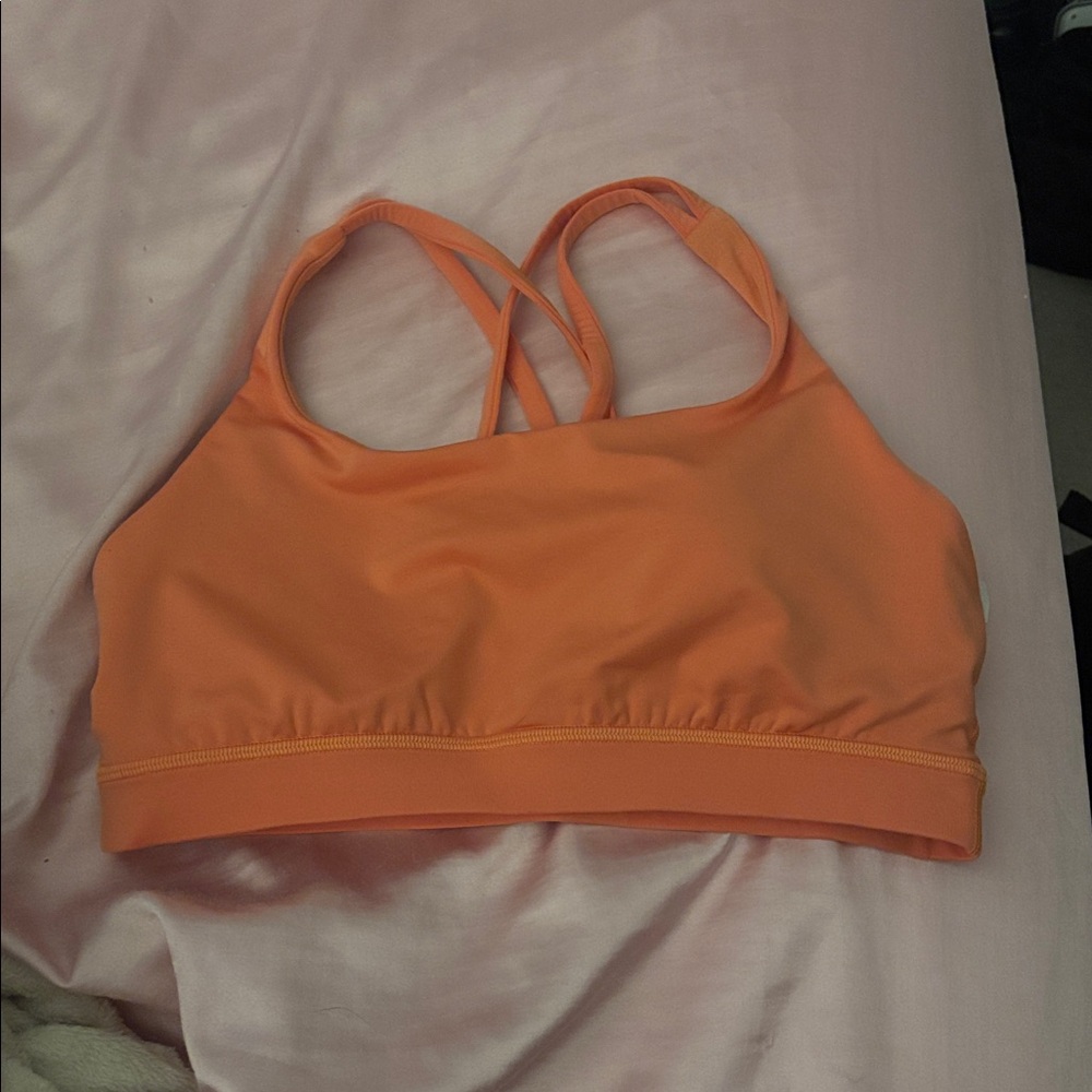 lululemon athletica Orange Strappy Sports Bra size 8